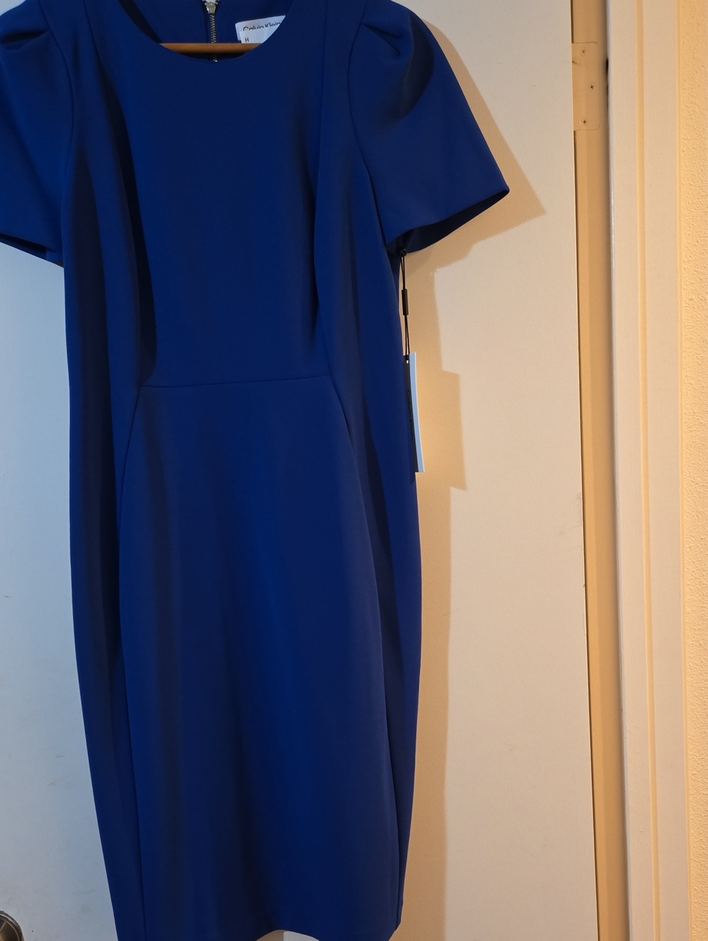 Calvin Klein Cobalt Blue Midi Sheath Dress